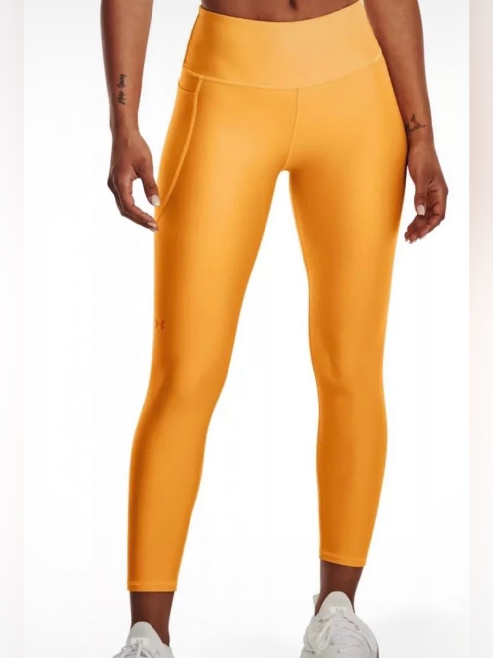 1. NWT Sz L Under Armour HeatGear High-Rise Ankle Compression Leggings (Yellow)